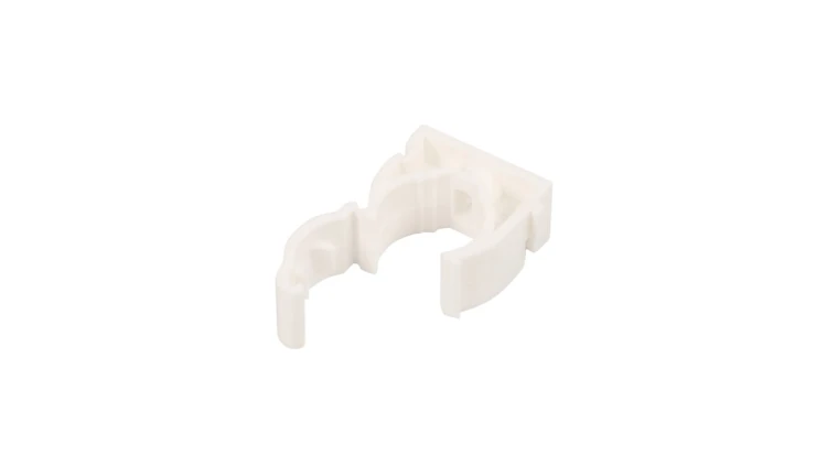 Uchwyt zamknięty do rur 18mm biały UZE-18 /100szt./