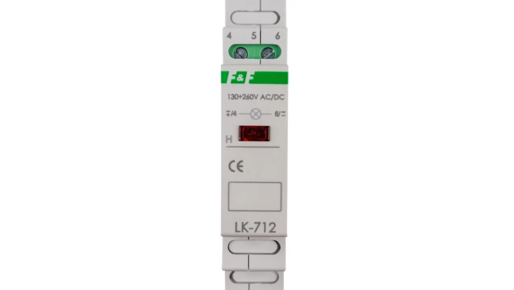 Lampka modułowa 1-fazowa czerwona 130-260V AC/DC LK-712R-130-260V