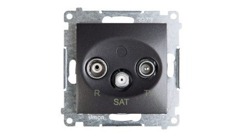 Simon 54 Gniazdo antenowe RD/TV/SAT końcowe antracyt DASK.01/48