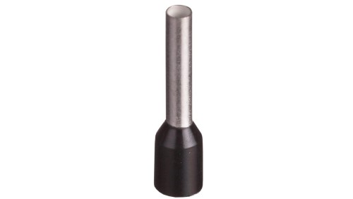 Końcówka tulejkowa izolowana TI 1,5mm2/10mm czarna cynowana TI1,5L10x500 /500szt./