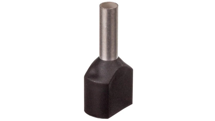 Końcówka tulejkowa izolowana TID 2x1,5mm2/8mm czarna cynowana TID2x1,5L8 /100szt./
