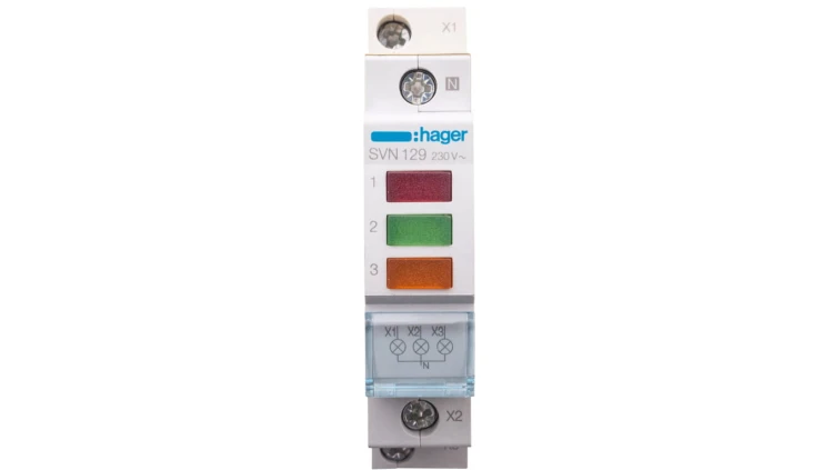 Lampka modułowa 3-fazowa czerwona/zielona/pomarańczowa 230-400V AC SVN129