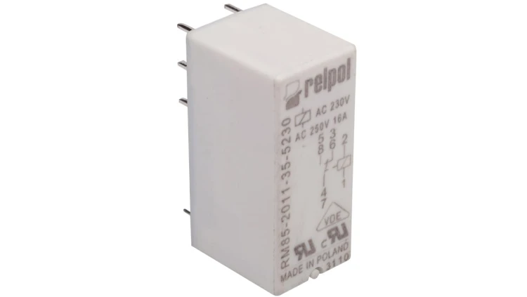 Przekaźnik miniaturowy 1P 16A 230V AC PCB AgNi RM85-2011-35-5230 604658