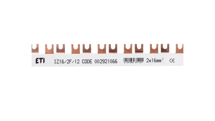 Szyna łączeniowa widełkowa 2P 100A 16mm2 (12mod.) IZ16/2F/12 002921066