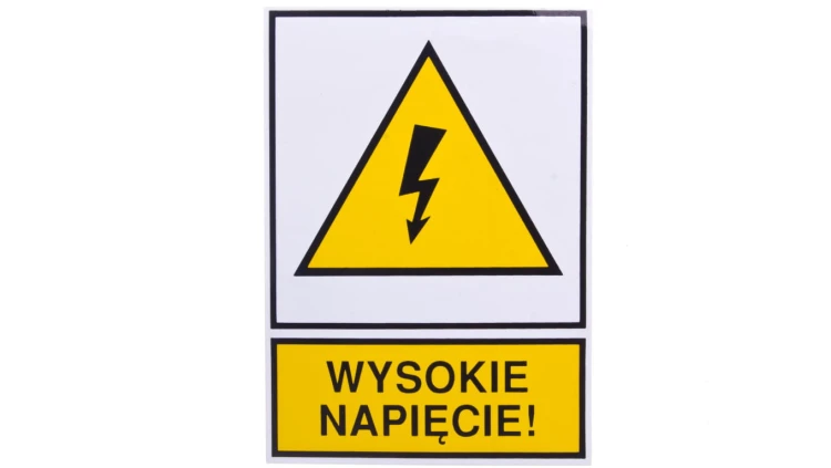 Tabliczka /znak ostrzegawczy/ TZO 74X105S W.NAP. E04TZ-01011120300 /10szt./