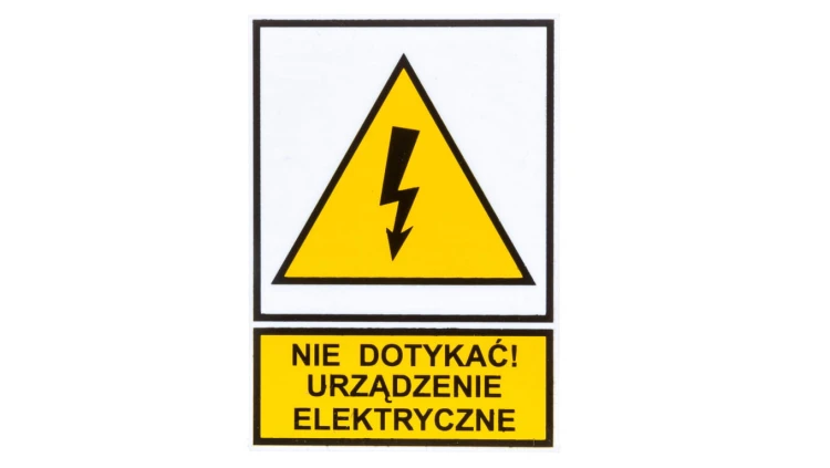 Tabliczka /znak ostrzegawczy/ TZO 52X74P N.D.U.E. E04TZ-01012110100 /10szt./