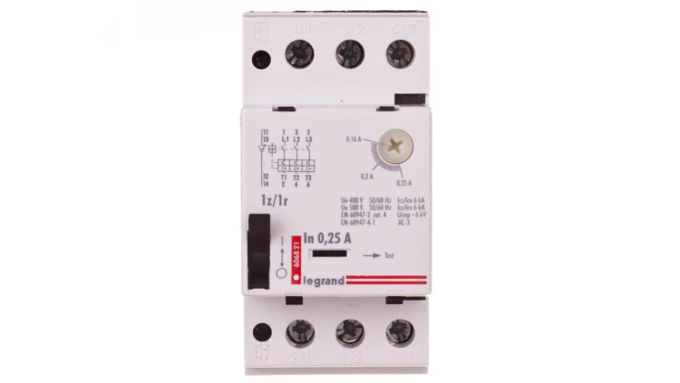 Wyłącznik silnikowy 3P 0,06kW 0,16-0,25A M250 1Z/1R 0,25 606821