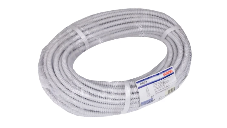 Rura karbowana 8mm szara 320N DF 8G DX30008 /30m/