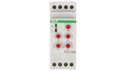 Przekaźnik czasowy 2P 8A 0,1sek-576h 230V AC wielofunkcyjny PCU-520