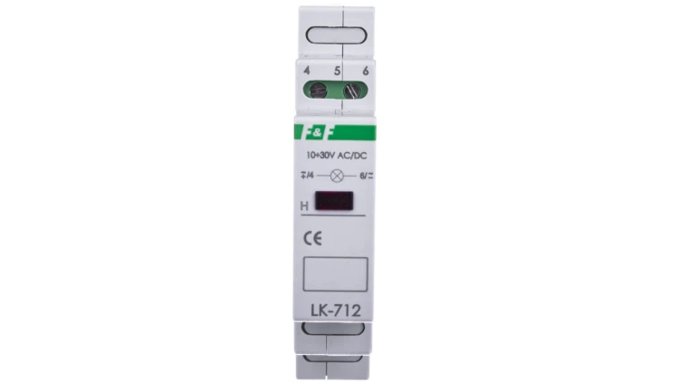 Lampka modułowa 1-fazowa czerwony 10-30V AC/DC LK-712R-10-30V