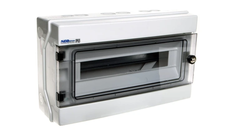 Rozdzielnica hermetyczna modułowa (500V AC ,1000V DC) 1x18 natynkowa IP65 RH-18/Z (z zamkiem) 36.19