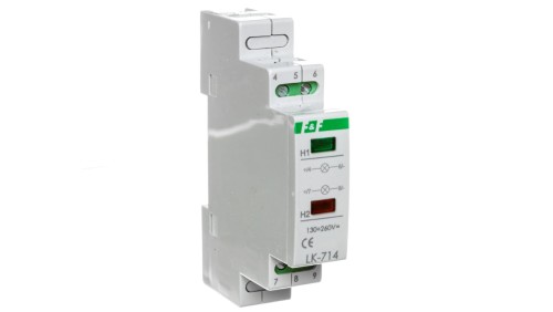 Lampka modułowa 1-fazowa czerwona/zielona 130-260V AC/DC LK-714