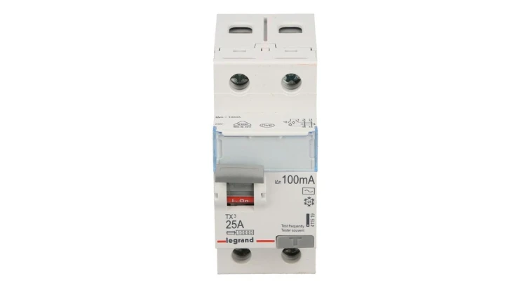 Wyłącznik różnicowoprądowy 2P 25A 0,1A typ AC P302 TX3 411519