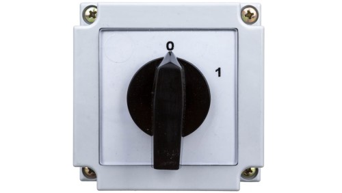 Łącznik krzywkowy 0-1 2P 10A w obudowie 4G10-91-PK R014 63-840395-011