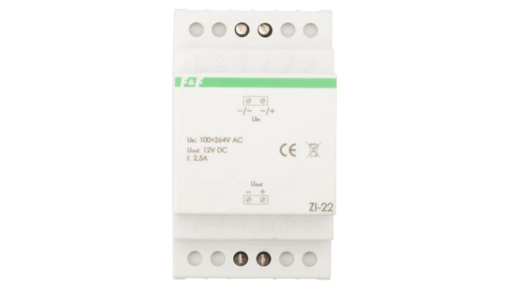 Zasilacz impulsowy 100-265VAC/12VDC 30W 2,5A ZI-22