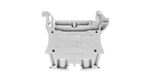 Złączka szynowa 2-przewodowa 6mm2 szara 037162