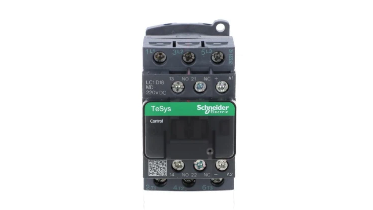 TeSys Deca Stycznik mocy 18A 3P 220V DC 1Z 1R LC1D18MD