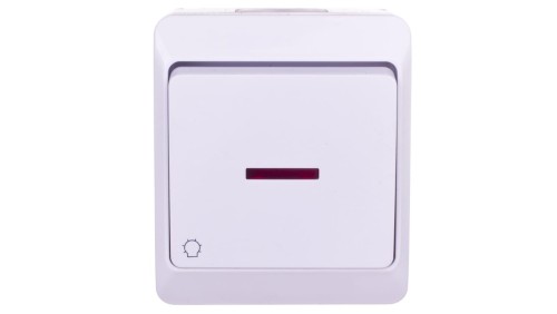 Hermes Przycisk światło biały IP44 ŁNT-1S+n 0346-02