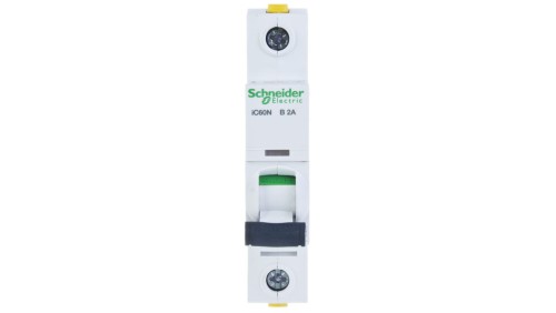 Wyłącznik nadprądowy 1P B 2A 6kA AC iC60N-B2 Acti9 A9F03102