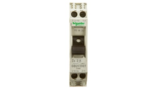 Wyłącznik termo-magnetyczny 1+N 2A AC GB2CD07