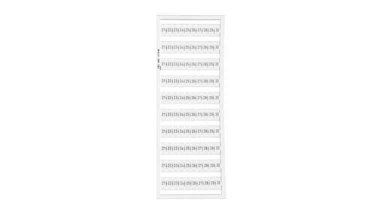 Ramka z oznacznikami 10x 21-30 209-504 /5szt./