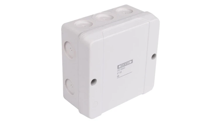 Puszka n/t hermetyczna pusta 98x98x52mm IP55 szara DE9340 62000267