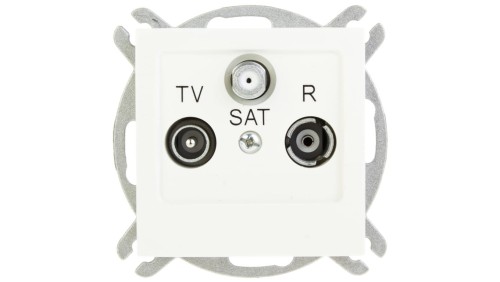 AS Gniazdo antenowe RTV-SAT końcowe ecru GPA-GS/m/27